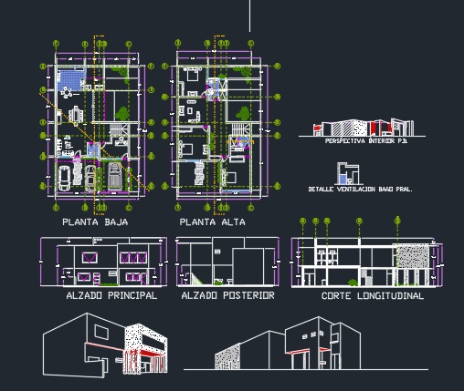 Plano Casa 1 piso DWG