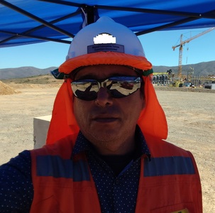 Miguel Fuenzalida en terreno minero